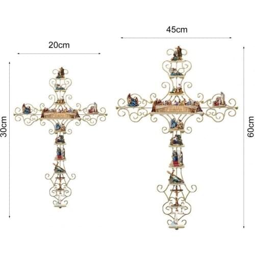Exquisite Glass Sticker Stylish PVC Wide Application Cross Wall Sticker for Household Cross Story Wall Sticker