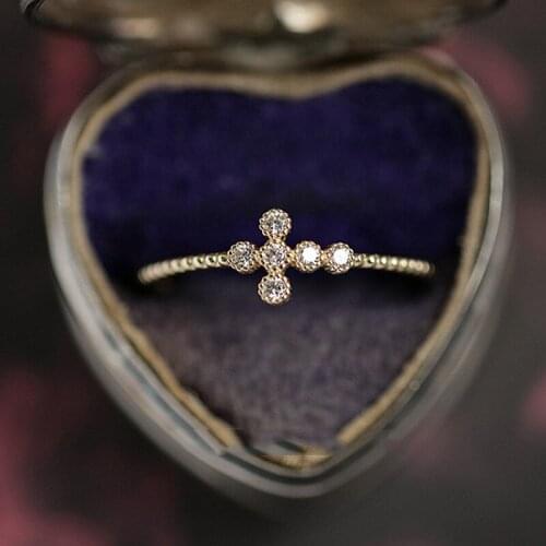 Liemjee Wholesale Fashion Luxury Simple Jewelry S925 Silver Inlaid Zircon Ring 2For Women Feature Namour Charm Gift All Seasons