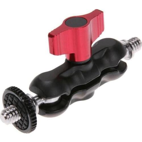 Acouto Multi-Function Double Ballhead Arm Mount Adapter with Shoe Mount and 1/4 Inch Screw for DSLR Photography Accessories