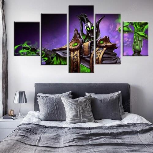 Canvas Pictures Wall Art Home Decorative Modular Framework 5 Pieces DotA 2 Paintings For Living Room HD Prints Game Posters