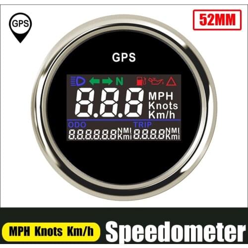 Digital GPS Speedometer Odometer With Led Backlight 52mm Speed Gauge For Boat Yacht Motorcycle Car 12V/24V