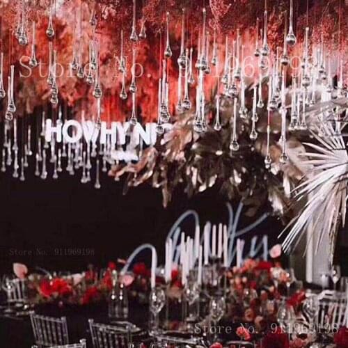 Wholesale 200 pcs/lot Cheap Wedding Party Hanging Decoration Clear Acrylic Water Drop Pendant Beads