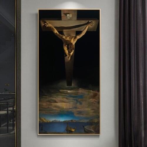 Salvador Dali Famous The Christ Giclee Canvas Painting Posters and Prints Cuadros Wall Art Pictures for Living Room Home Decor