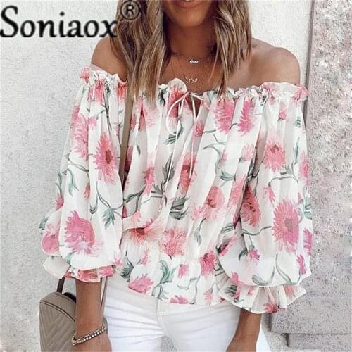 Блузки с открытыми плечами Soniaox China At AliExpress