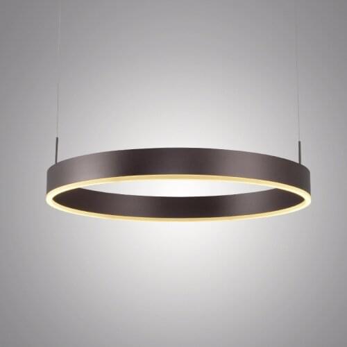 LukLoy Large Ring Modern Pendant Lamp Kitchen Island Dining Table Coffee O Ring Chandelier Suspension Lighting Fixture