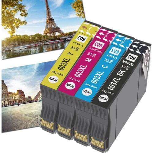 T603 603XL - Ink Cartridge Compatible For Epson Expression Home XP-3100 XP-4100 XP-2100 XP-2105 XP-3105 XP-4105 Printer 4pk