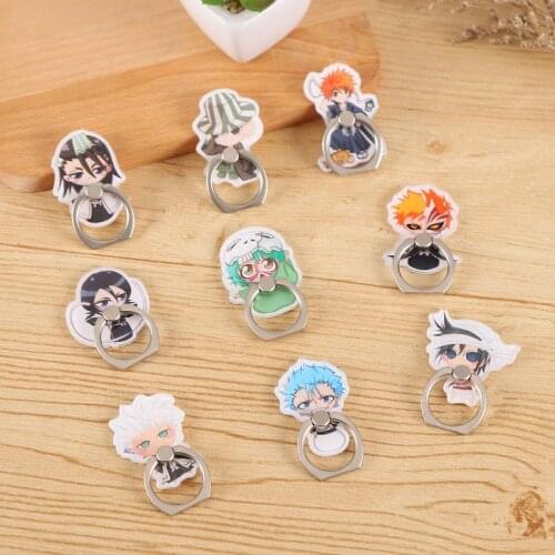 Universal Cartoon Anime Bleach Ichigo Kurosaki Finger Ring Smartphone Stand Holder Mobile Phone Holder For All Phone
