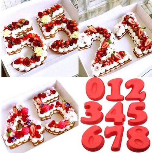 0-9 Letters Numbers Shape Cake Embossing Acrylic Mold Cutter Decorating Stencil Sugar Cake Digital Stamper Cutter Fondant Mould