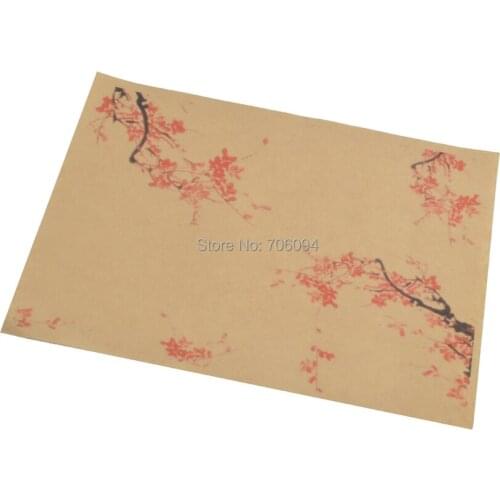 15x21cm & 21x29cm Printed flower Kraft Wrapping Paper Handmade Wrapping Paper custom Gift kraft Paper 200pcs