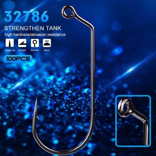 500pcs Jig Big Series Fishing Hook Single hook 32786-1/0-5/0 Size fishhook Saltwater Bass