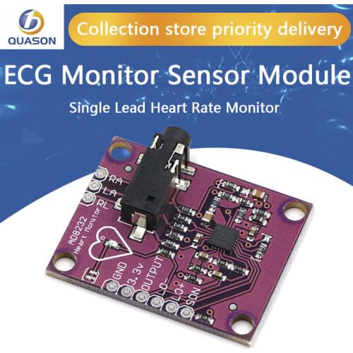 AD8232 ECG Physiological Measurement Heart Pulse ECG Monitor Sensor Module Single Lead Heart Rate Monitor Diy Kit for Arduino
