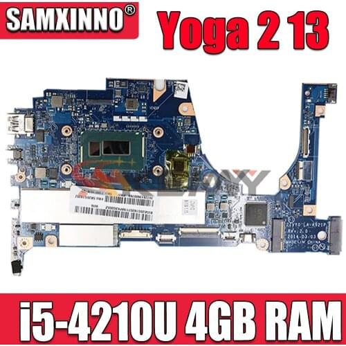 Akemy ZIVY0 LA-A921P REV 2.0 For Lenovo 13.3" Yoga 2 13 20344 SR1EF i5-4210U 1.6GHz Motherboard 4GB RAM Memory