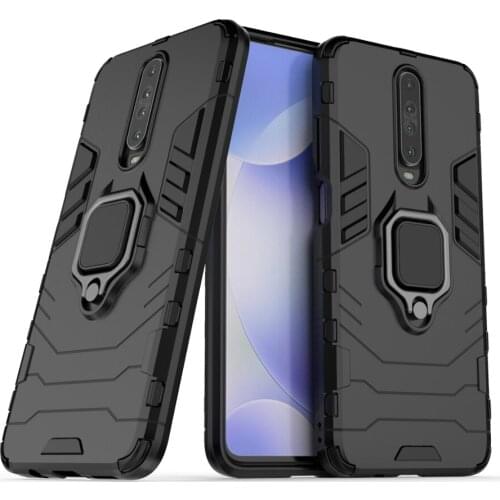 Redmi K30 Case High Qualtiy Heavy Duty Shockproof Metal Finger Ring Armor Case Cover For Xiamo Redmi K30 POCO X2 Global Version