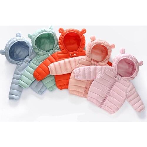 Vlinder Baby clothes Kids winter down coat Kids Jacket Baby Boys girls Hooded Outerwear Lightweight down cotton Parkas