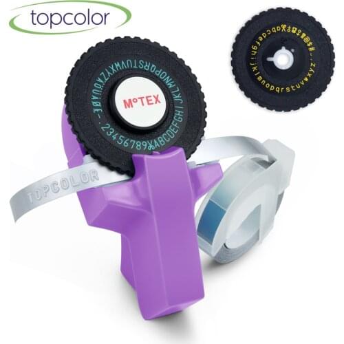 Labeling Machine for MOTEX E101 Label Printer with 9mm Label Tape DIY Manual Label Maker Typewriter for Dymo Embossing Labeller