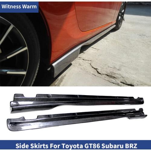 FRP For Subaru BRZ Toyota FT86 GT86 apron Carbon Fiber Side Skirt Car Body Kit side Lip Splitters 2013 2014 2015 2016 2017