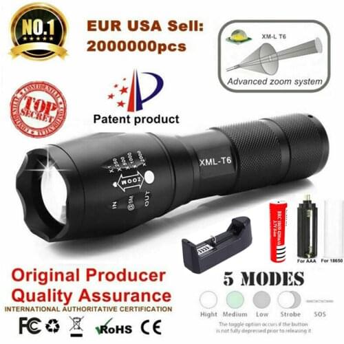 LED Rechargeable Flashlight OLOEY XML T6 linterna torch 18650 Battery 5 Modes Waterproof Outdoor Camping Powerful Led Flashlight
