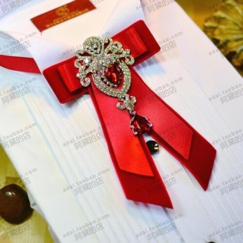 New Free Shipping fashion Mens male female metal studded Vintage diamond palace wind tie neckties multicolor optional on sale