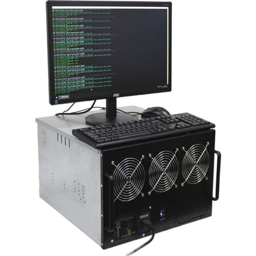Ethereum 8 graphics card 6 graphics card chassis eth / Zec chassis dual power multi GPU chassis With 6 Cooling Fans