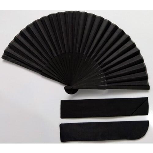Chinese Style Black Vintage Hand Fan Folding Fans Dance Wedding Party Favor