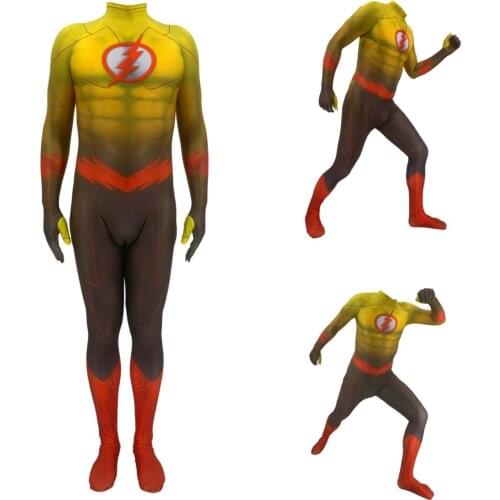 3D Printing Adult Kids Anime The Flash Cosplay Costume Zentai Bodysuit Jumpsuits Men Costume Halloween Costumes for Men Adult