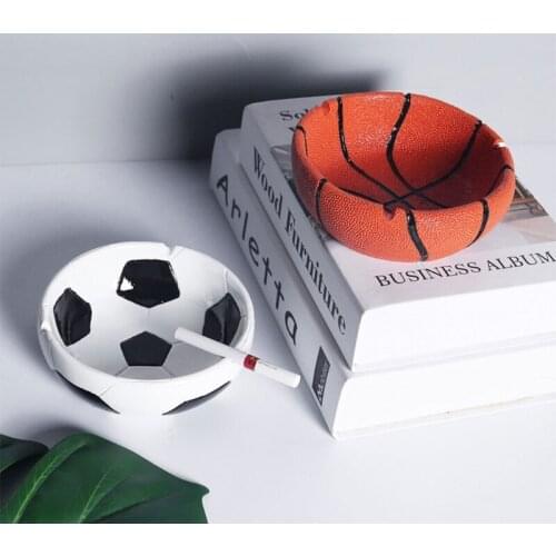 Creative Decorative Basketball Ashtray Resin Portable Decorative Tray Cigarette Holder Tobacco Smoking Utensil Multipurpose
