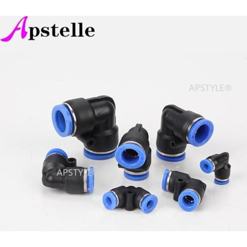 L Shaped Elbow 10mm 8mm 6mm 12mm 4mm OD Hose Tube One Touch Push in Air Pneumatic Connector Fittings Plastic Gas Quick Fitting