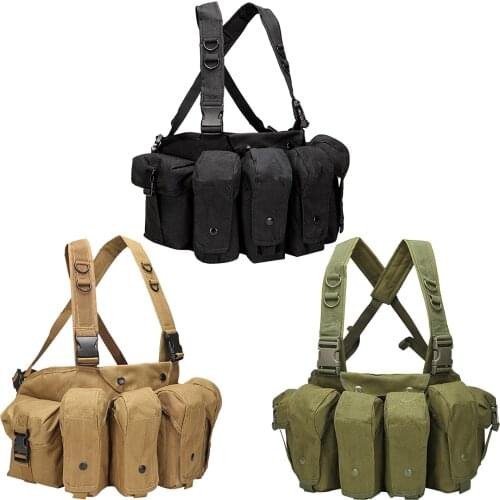Modular Tactical Chest Rig Harness Hunting Military Tactical Carrier Vest with Magazine Pouch