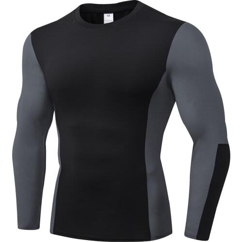 Fonoun Men PRO Sport Running T-shirts Fitness Quick-drying Breathable High Elasticity Tight F01508