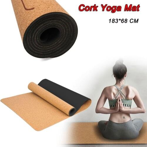 5mm Non-Slip Natural Cork TPE Women Yoga Mat Fitness Men Gym Sports Mats Pilates Exercise Pads Yoga Mats Absorb Sweat Odorless