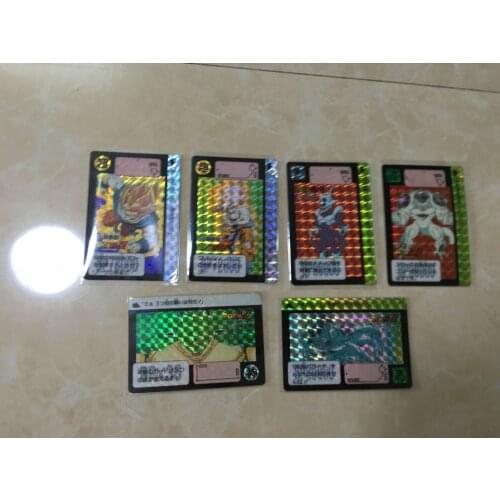 BANDAI Dragon Ball Original Bomb 8 Flash Card Full Set of 6 Flash Eighth Bomb Frieza Son Goku Rare Collection Card Hard Card