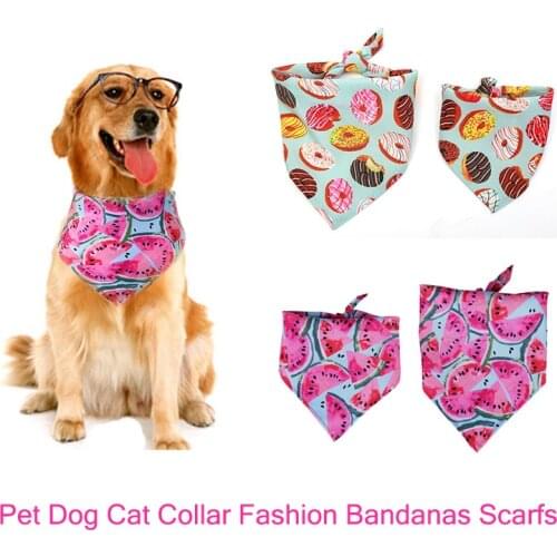 Pet Dog Collar Bandanas Pink Cute Watermelon Decorative Accessory Cotton Collar Bandanas Puppy Cats Scarf Bibs Products Supplies