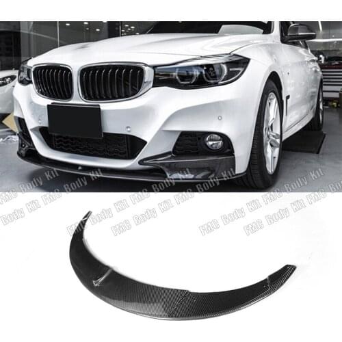 Carbon Fiber Front Bumper Lip Spoiler for BMW 3 series GT F34 M sport 4 Door 328i 330i 335i 340i GT 2014-2017