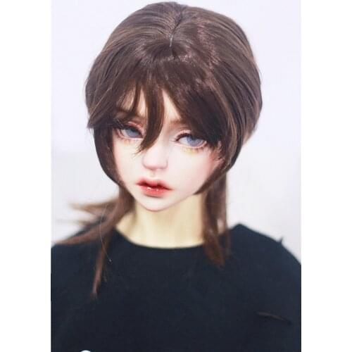 BJD doll wig suitable for 1/31/41/6 Uncle size fashion cool handsome braid milk silk good pull false hair brown black orange
