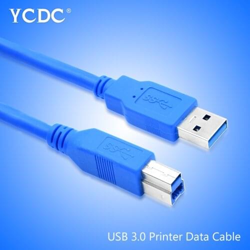 USB 3.0 Type A Male To Type B Male Data Sync Cord Printer Cable 0.3/0.5/1/1.8/3/5m For HP IOGEAR Lexmark Samsung CyberPower