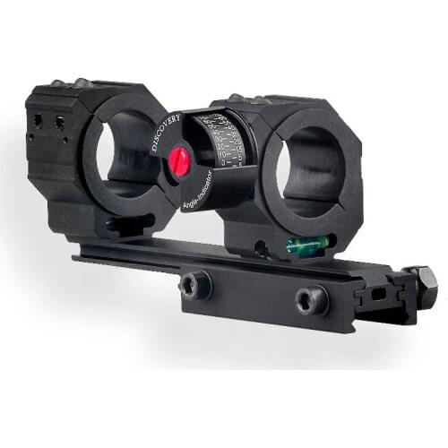 High Accuracy 24.5/30/34mm Universal One-piece Offset Scope Mount Dual Ring with Angel for Picatinny 20mm dovetail 11mm
