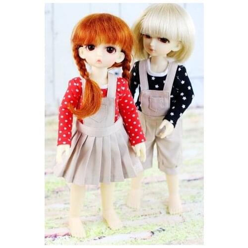 [wamami] 120# 2pcs Red Shirt/Clothes/Dress/Suit 1/4 MSD DOD DZ BJD Dollfie