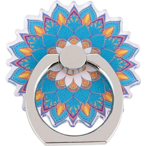 X2271 Fashion Yoga Datura Flower Universal Creative Mobile Phone Ring Stand Anti-drop Ring Buckle Lazy Bracket Phone Accessories