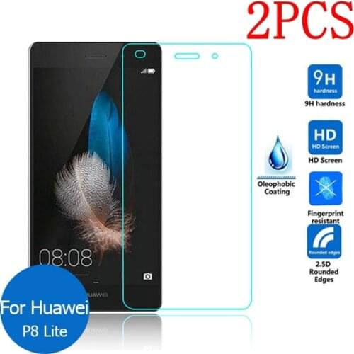 2PCS Original Tempered Glass For Huawei P8 Lite Screen Protector Thoughed protective film For ALE-L02 ALE-L21 ALE-L23 glass