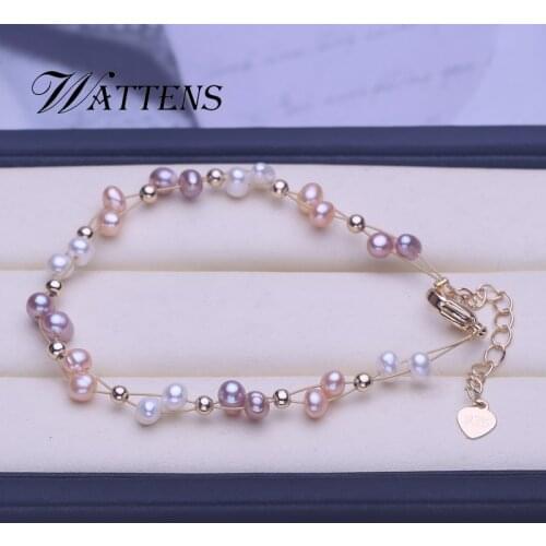 Natural Pearl Bracelet For Women Colorful pearls bracelet Adjustable Romantic Wedding Party accessories wholesale gift