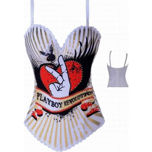 Newest Style Cartoon Corset For Women 3S3045 Fashion Shiny Satin Corset Outerwear Corset