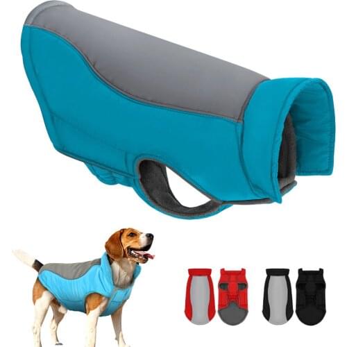 Winter Super Reflective Dog Clothes Waterproof Soft Dog Coat Jacket Warm Adjustable for Small Medium Large Dogs Pitbull Bulldog