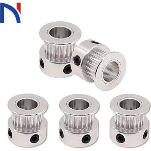 GT2 Timing Pulley 16 Tooth 2GT 20 Teeth Aluminum Bore 5mm 8mm Synchronous Wheels Gear Part Width 6mm 10mm For 3D Printer Parts