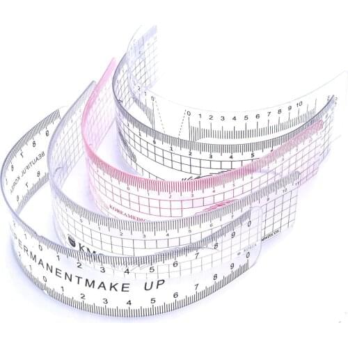 1PC Reusable Semi Permanent Eyebrow Ruler Eye Brow Measure Tool Eyebrow Guide Ruler Microblading Calliper Stencil Makeup Tools