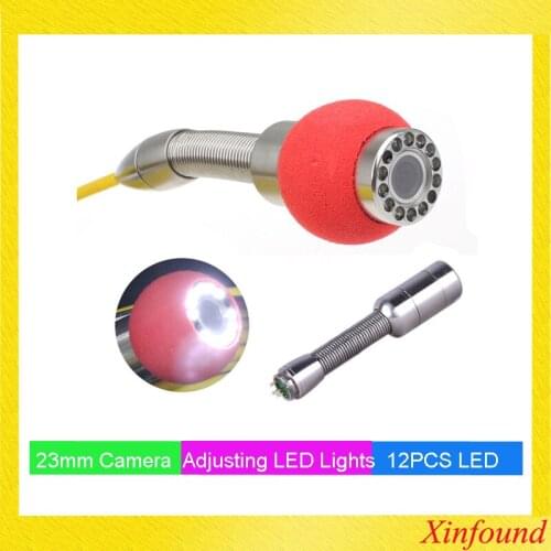 23mm Stainless Steel Sewer Drain Pipe Camera Head With 12Pcs Adjusting LED Lights For Pipe Inspection System Repair Replacement