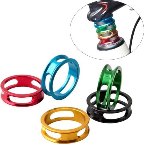 4pcs 10mm Cycling Parts 28.6MM 1-1/8'' Bike Headset Ring Front Fork Washer Bicycle Headset Spacer Gasket Spacing Pad