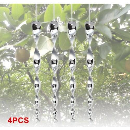 Bird Repellent Spiral Rods 4PCS/Set Plastic Bird Scarer Bird Repellent Scare Rods Creative Tree Outdoors Hunting