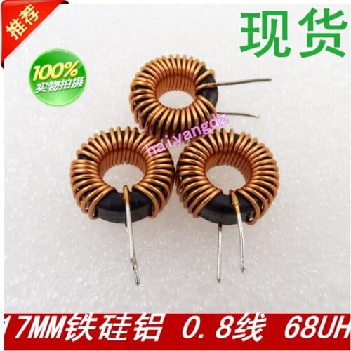 5pcs/S065125 17MM Iron silicon aluminum 68UH 0.8 Line 6A Energy storage Magnetic ring inductors Annular inductance