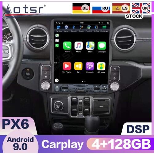 Android 9 128G Tesla Radio For Jeep Wrangler JL 2018 - 2021 Car GPS Navigation Auto Stereo Multimedia Player HeadUnit Recorder