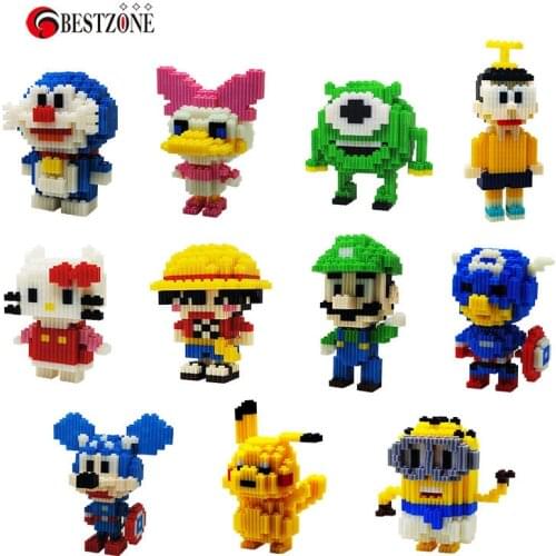 Free shipping Animal Crossing Blocks legoeing Raymond 3D Model DIY Mini Diamond Blocks Bricks Building Toy for Children Gift